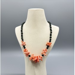 花青翡翠珊瑚頸鏈