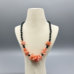 花青翡翠珊瑚頸鏈