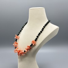 花青翡翠珊瑚頸鏈