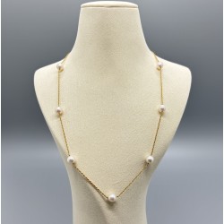 18K黃金Akoya珍珠滿天星頸鏈