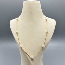 18K黃金Akoya珍珠滿天星頸鏈