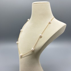 18K黃金Akoya珍珠滿天星頸鏈