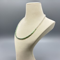 翡翠淡水小米珍珠漸變色頸鏈