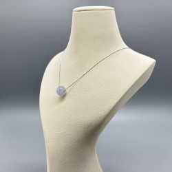 18K白金冰紫翡翠路路通頸鏈