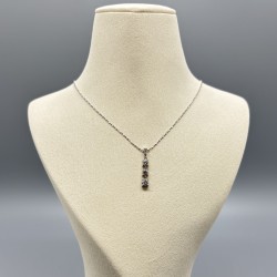 PT鉑金鑽石三鑽直排吊墜