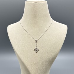 18K白金鑽石雪花頸鏈