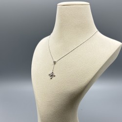 18K白金鑽石雪花頸鏈