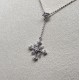 18K白金鑽石雪花頸鏈