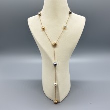 18K金混彩珍珠滿天星項鏈