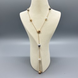 18K金混彩珍珠滿天星項鏈