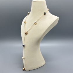 18K金混彩珍珠滿天星項鏈