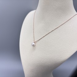 18K黃金珍珠鑽石頸鏈（戴妃款）