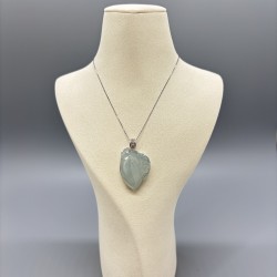 18K白金冰芙蓉翡翠吊墜（貔貅壽桃）