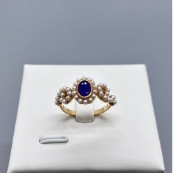 18K金舒俱萊小米珍珠戒指