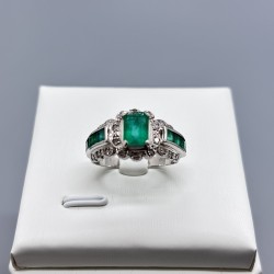 PT鉑金祖母綠表帶款戒指