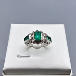 PT鉑金祖母綠表帶款戒指