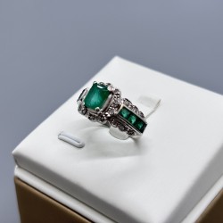 PT鉑金祖母綠表帶款戒指