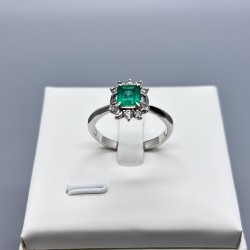 PT鉑金祖母綠鑽石戒指